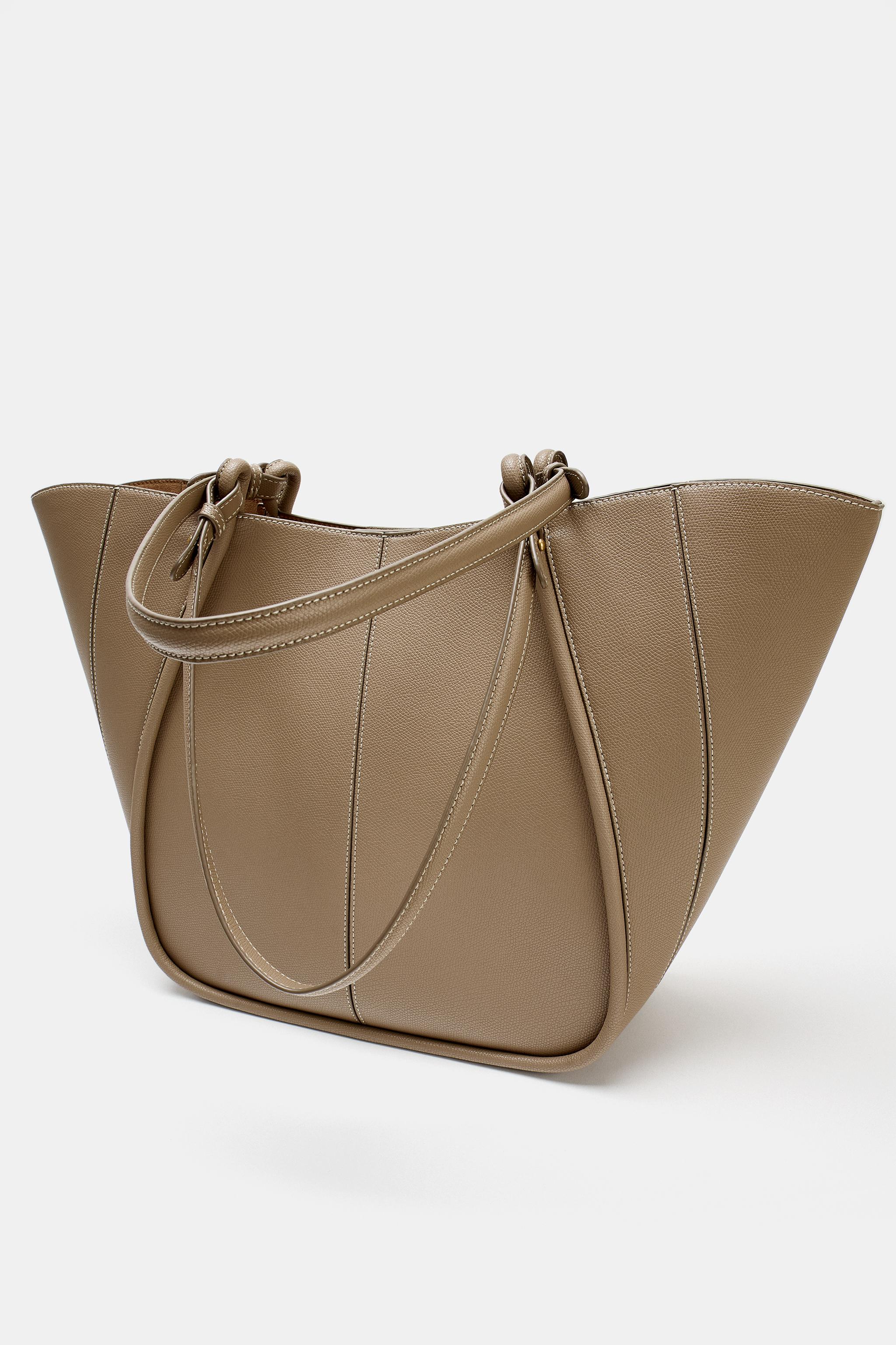 SHOPPER BAG WITH HANDLE DETAIL