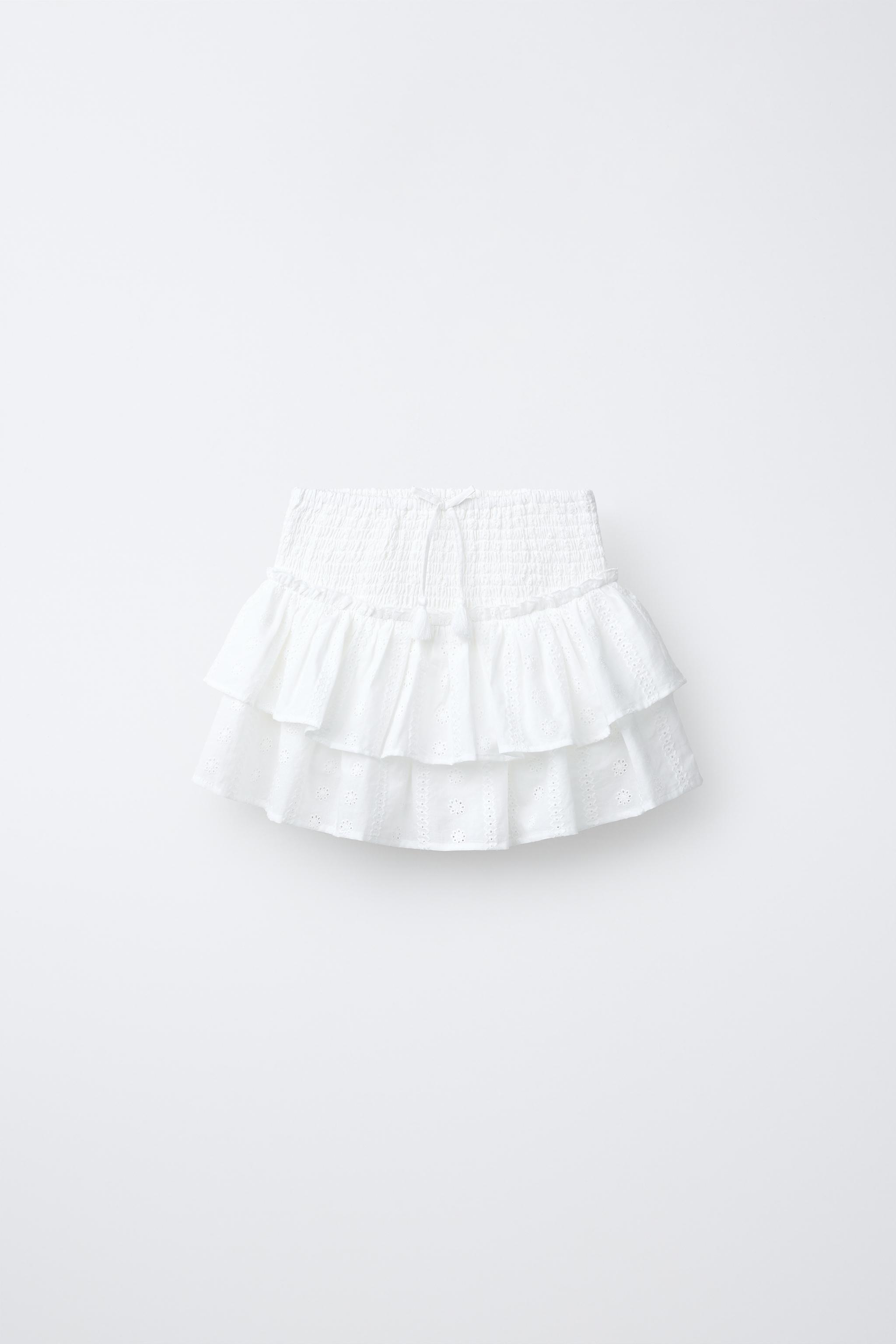 JUPE-SHORT SCHIFFLY À VOLANTS