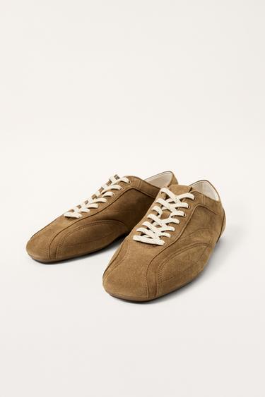 TENNIS EN CUIR ÉDITION LIMITÉE - Marron de Zara - Image 2