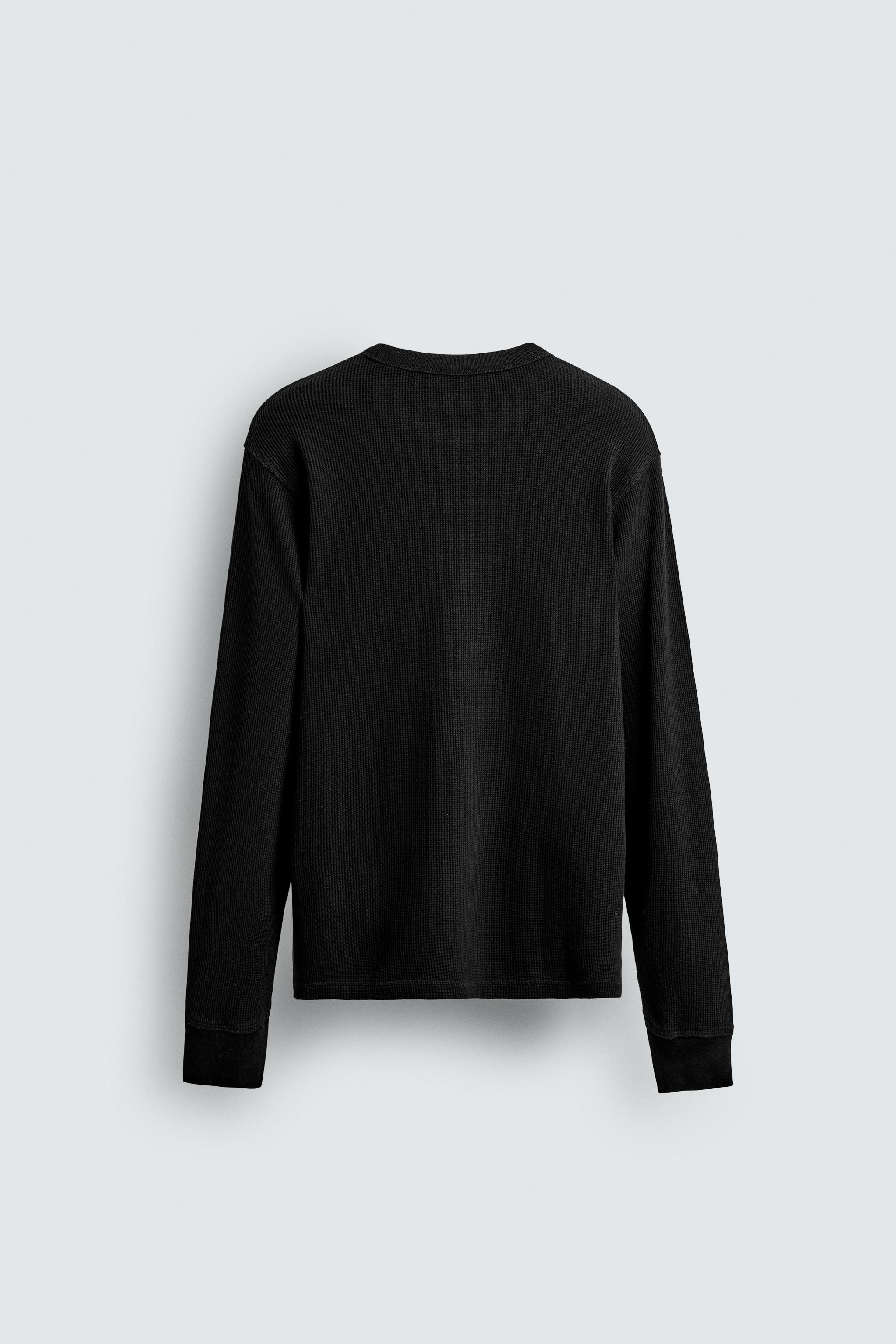 WAFFLE TEXTURED T-SHIRT - Striped | ZARA United States