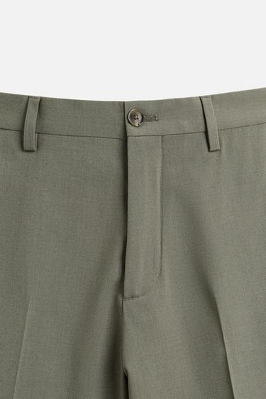 PANTALON DE COSTUME EN LAINE - Verdâtre de Zara - Image 7