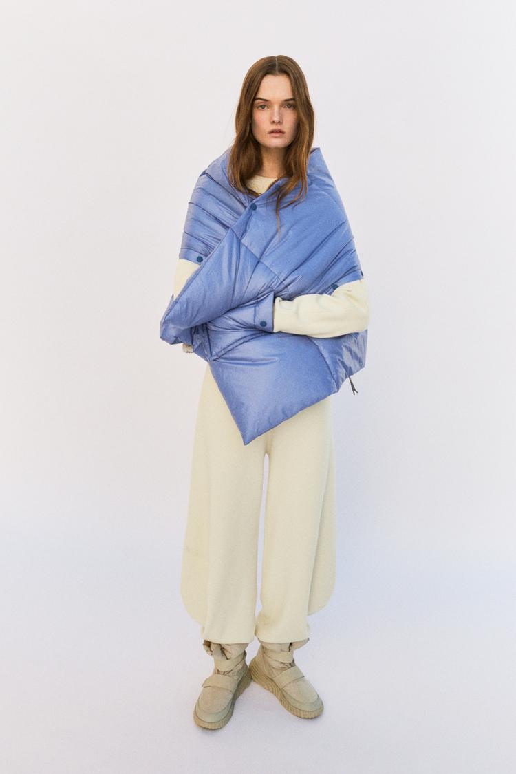 キルティングショールスカーフ X AND WANDER® - ブルー | ZARA Japan  