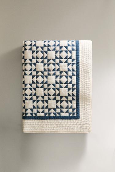 QUILTED THROW - Ecru by Zara - Image 4