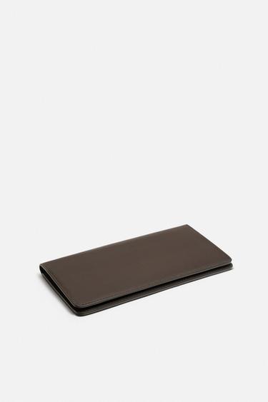 PORTEFEUILLE XL EN CUIR NAPPA - Marron de Zara - Image 1