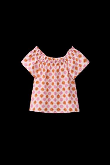 TOP ESTAMPADO SOLES - Rosa de Zara - Imagen 0