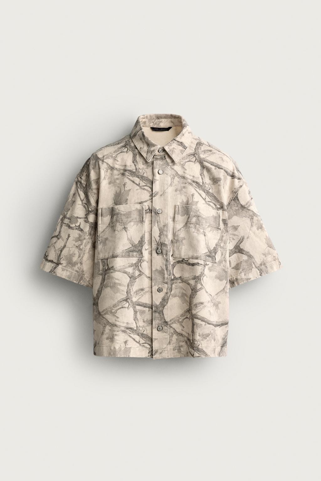 ABSTRACT PRINT BOXY FIT OVERSHIRT