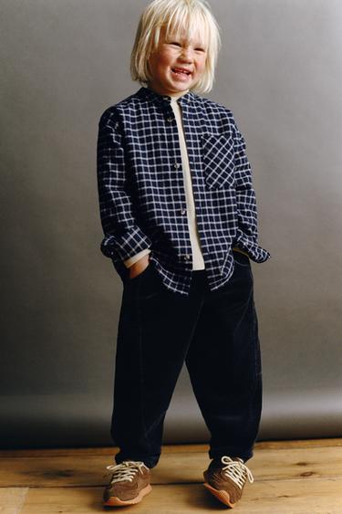 CAMISA CUADROS - Marinos / Crudos de Zara