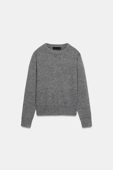 PULL EN MAILLE AVEC OUVERTURE ET CORDONS AU DOS - Gris de Zara - Image 5