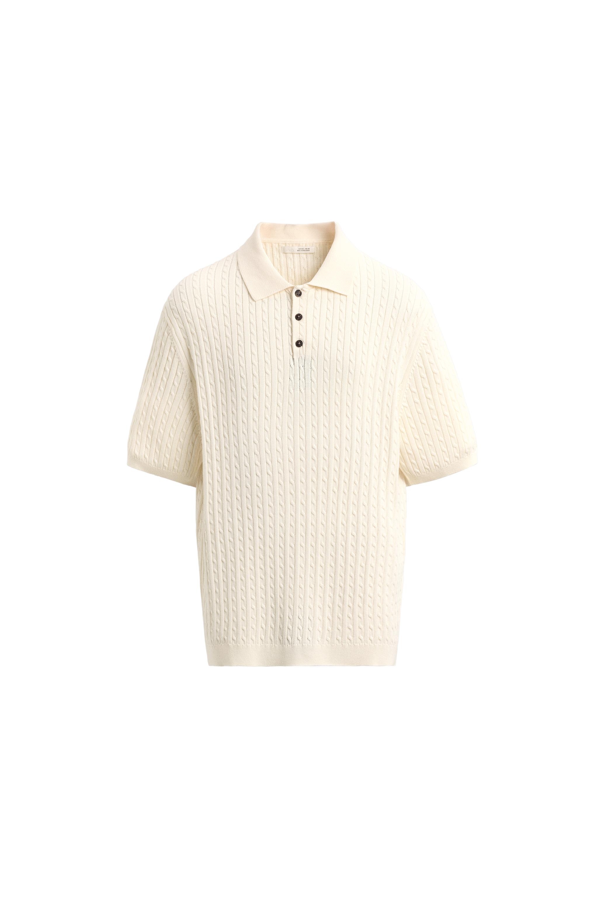 REGULAR FIT KNIT TEXTURED POLO - Navy blue | ZARA United States