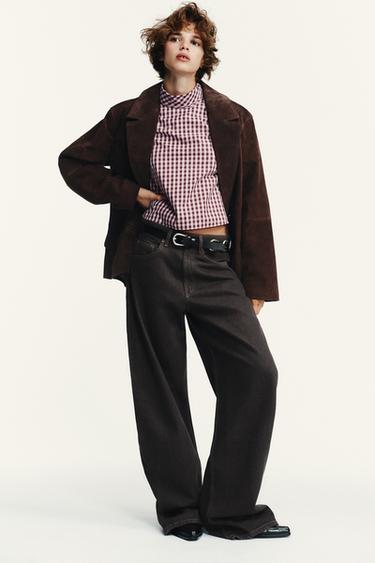 TRF CURVE HIGH-WAIST JEANS - Chocolate by Zara - Image 0