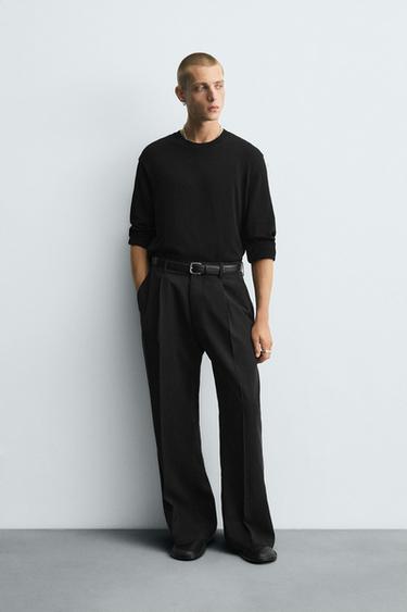 WASHED COTTON SWEATER - Black by Zara