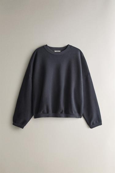 PLUSH SWEATSHIRT - Navy blue by Zara - Image 0