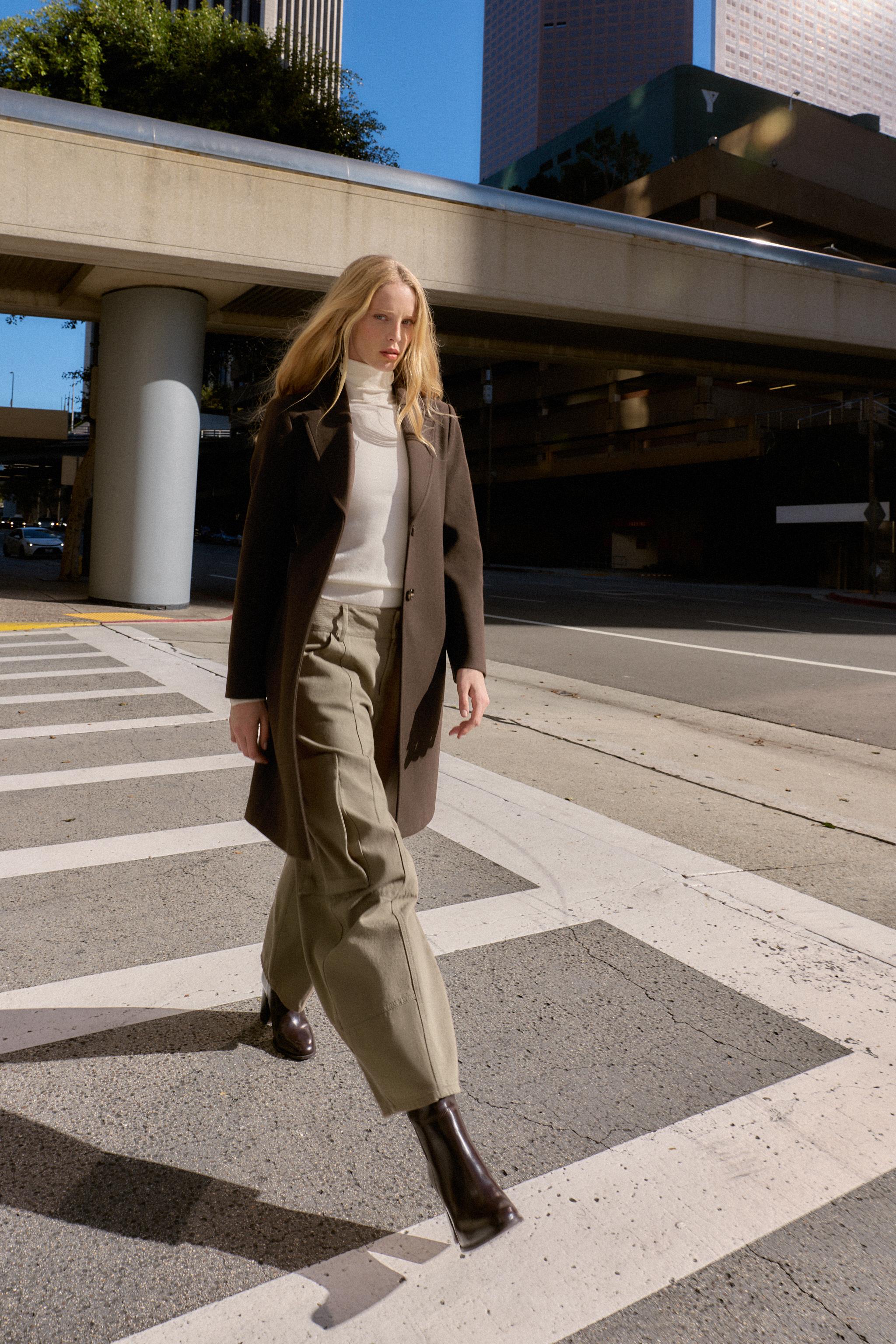 ソフトショルダーパッドコート - ブラウン | ZARA Japan / 日本