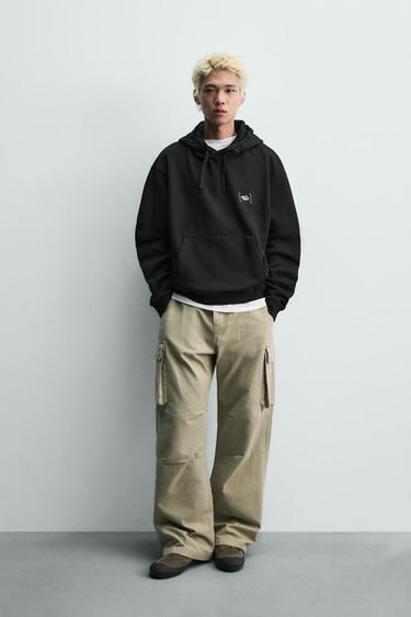 PRINTED HOODIE - Black by Zara - Image 0