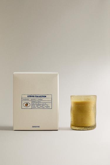 Zara (155 G) INCENSE & ORANGE SCENTED CANDLE - 暗橙色