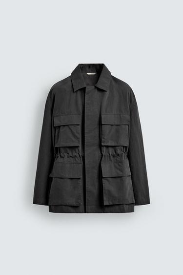 КУРТКА КАРГО ИЗ ВЫСОКОТЕХНОЛОГИЧНОЙ ТКАНИ — АНТРАЦИТОВО-СЕРЫЙ от Zara