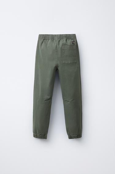 PANTALON JOGGER GOMMES - Verdâtre de Zara - Image 1
