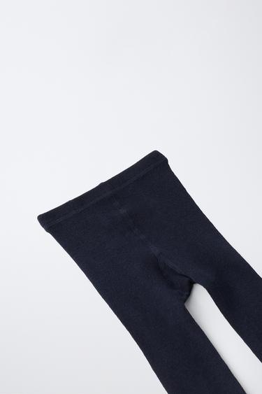 TWO-PACK OF PLAIN TIGHTS - Navy blue by Zara