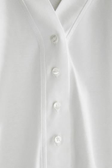 COTTON SHIRT - White by Zara - Image 3