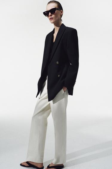 ZW COLLECTION STRAIGHT CHINO TROUSERS - Ecru by Zara