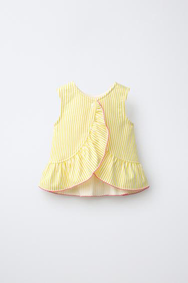 TOP RAYAS CONTRASTE - Amarillo de Zara