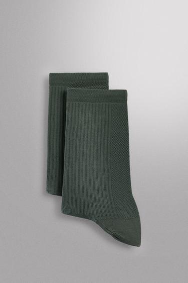 2-PACK OF TECHNICAL TRAINING SOCKS - Mid-green by Zara
