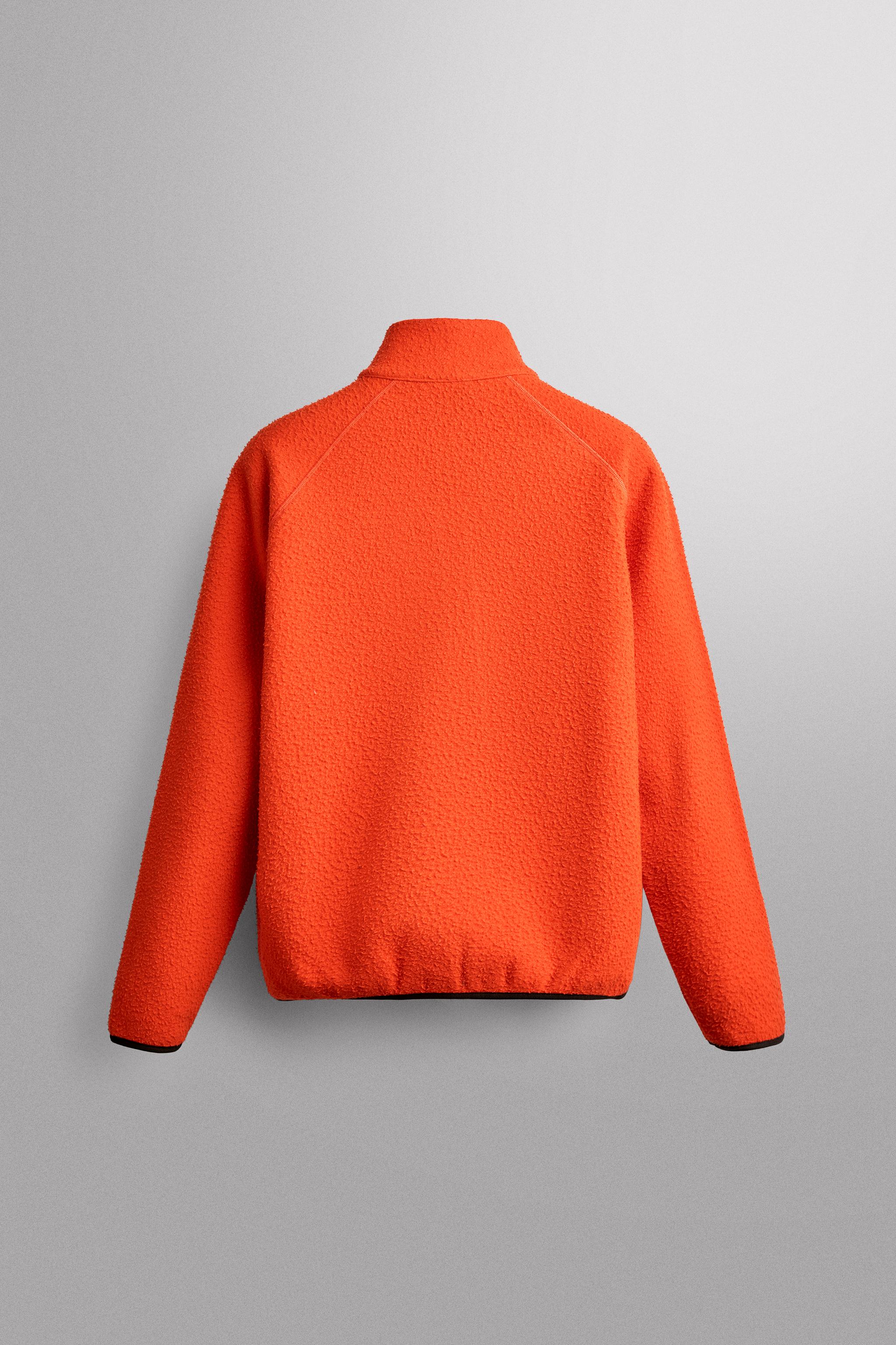 MANTECO® WOOL BLEND FLEECE SWEATSHIRT - Red / Orange | ZARA United