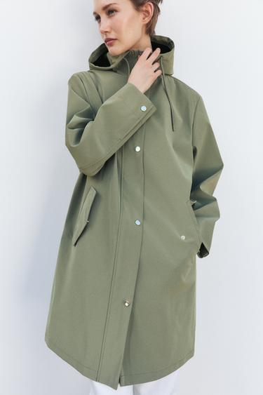RUBBERISED HOODED PARKA - Khaki by Zara