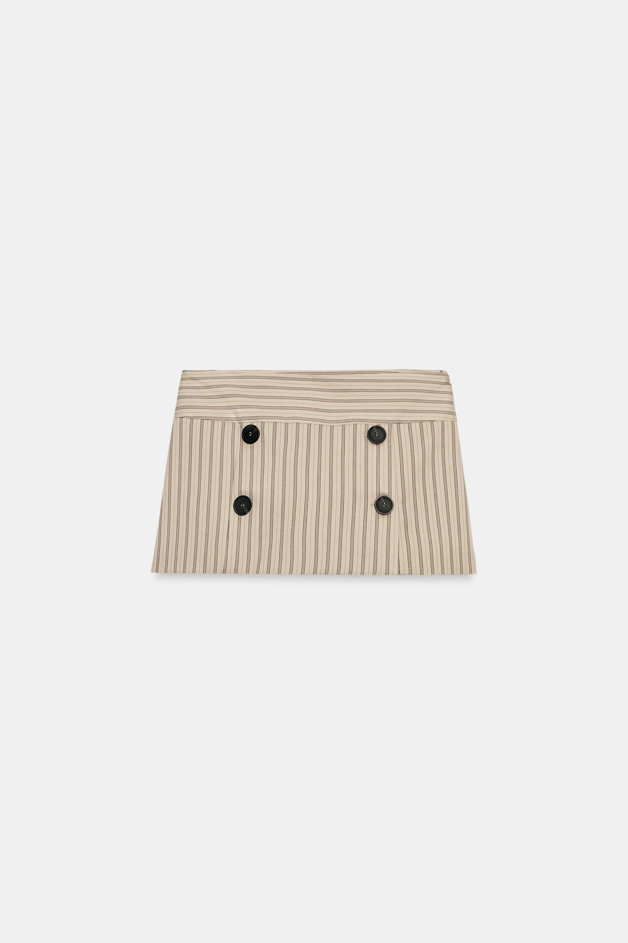 Женские юбки Zara BUTTONED SKORT — фото 7