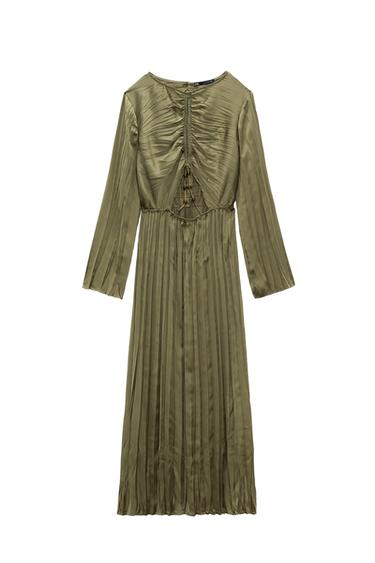 VESTIDO CUT OUT EFECTO ARRUGADO