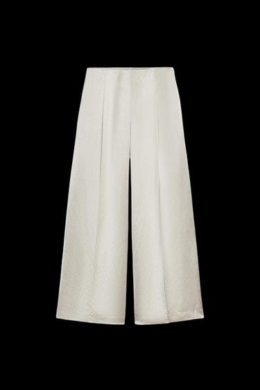 PANTALÓN SATINADO PINZAS ZW COLLECTION - Piedra de Zara