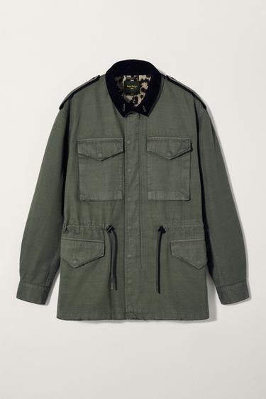 Zara WASHED PARKA BOBBY GILLESPIE X ZARA - Khaki