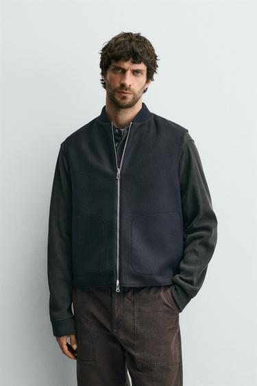 REVERSIBLE TECHNICAL GILET - Navy blue by Zara