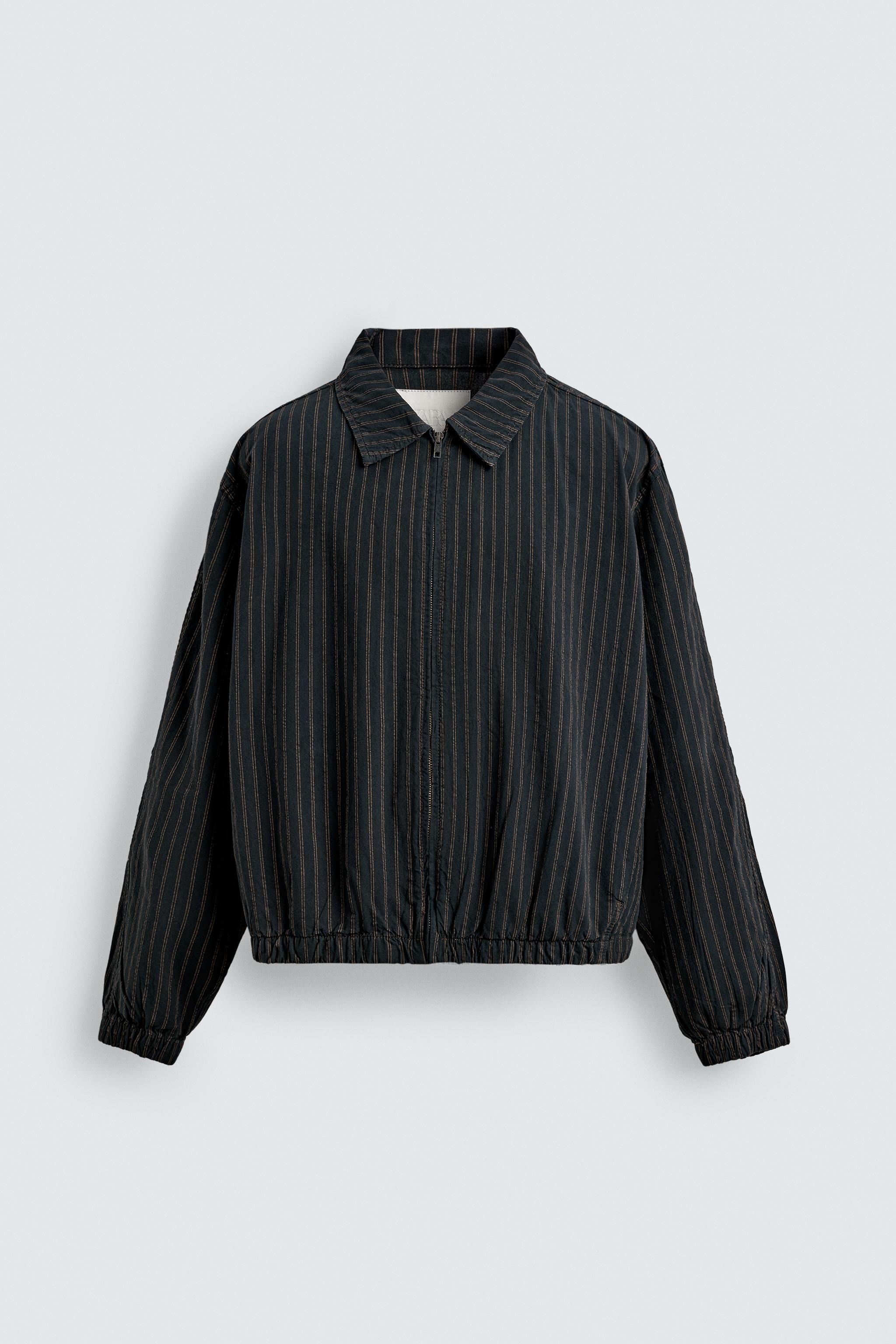 さとう ストライプテクスチャージャケット - ブルー | ZARA Japan / 日本