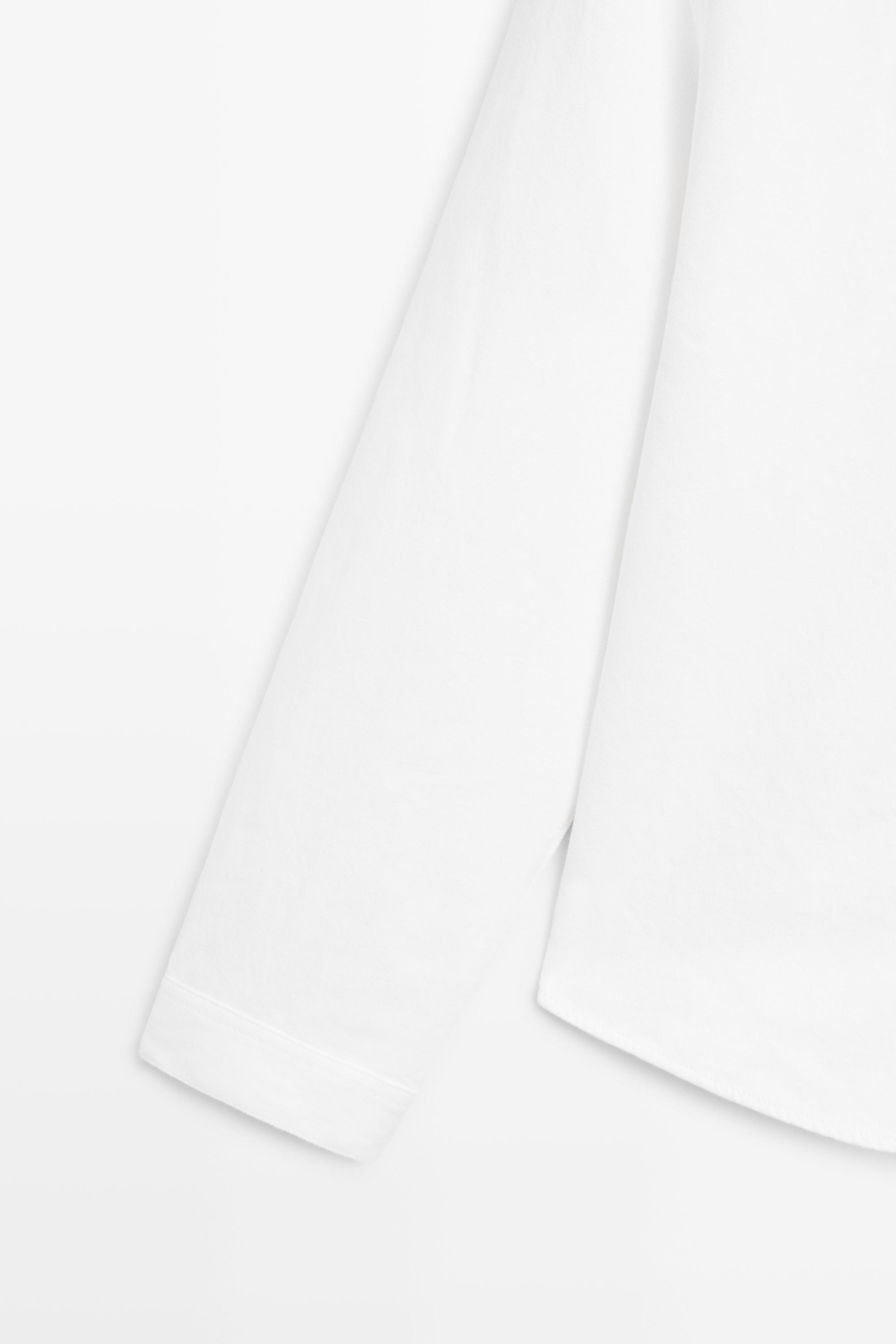 Cotton and linen blend shirt with shoulder detail
