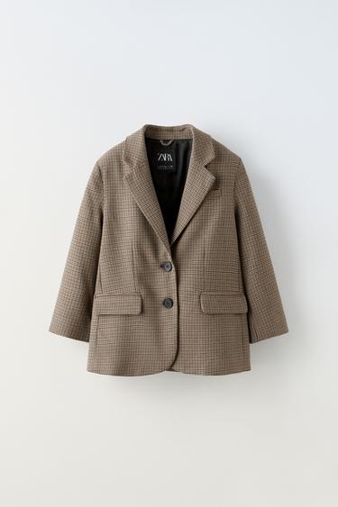 ПИДЖАК ОВЕРСАЙЗ В КЛЕТКУ — РЫЖЕВАТО-КОРИЧНЕВЫЙ от Zara — изображение 0