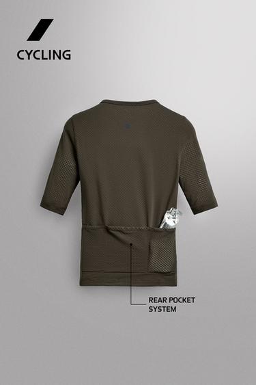 GRAVEL BASE LAYER T-SHIRT - Brown / Taupe by Zara