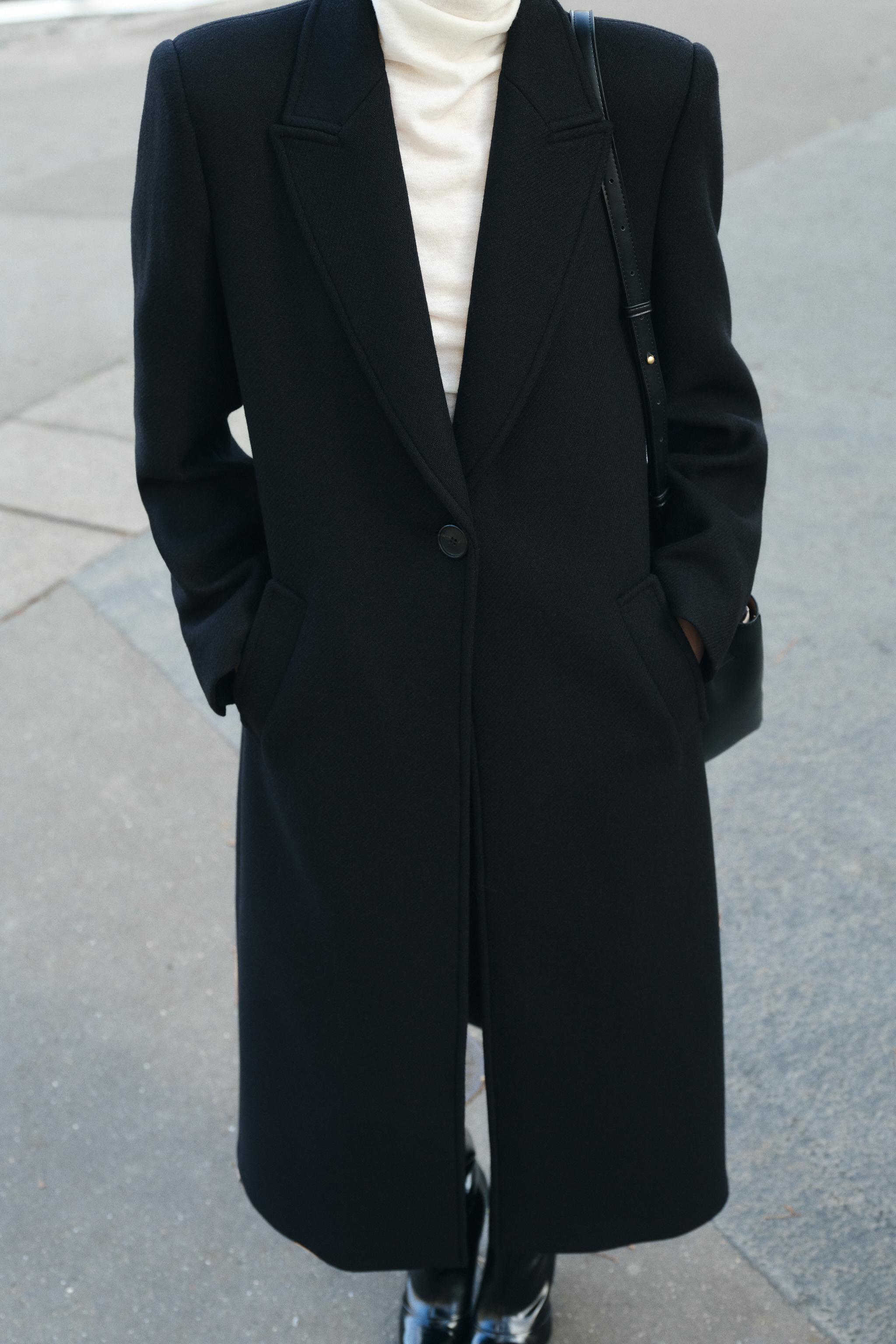 Long manteau noir femme zara sale