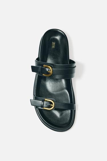 SANDALIA HEBILLAS - Negro de Zara