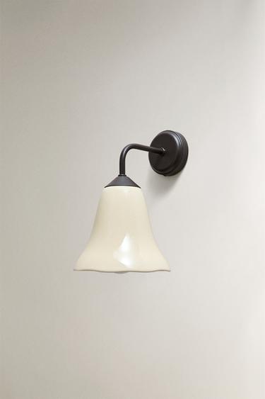 LAMP | METAL WALL LAMP WITH CERAMIC LAMPSHADE - Ecru by Zara - Image 2