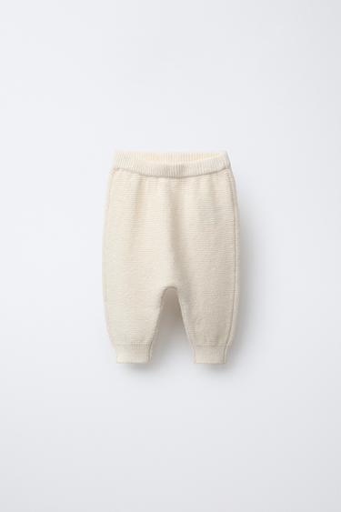 KNIT SAROUEL TROUSERS - Ecru by Zara - Image 0
