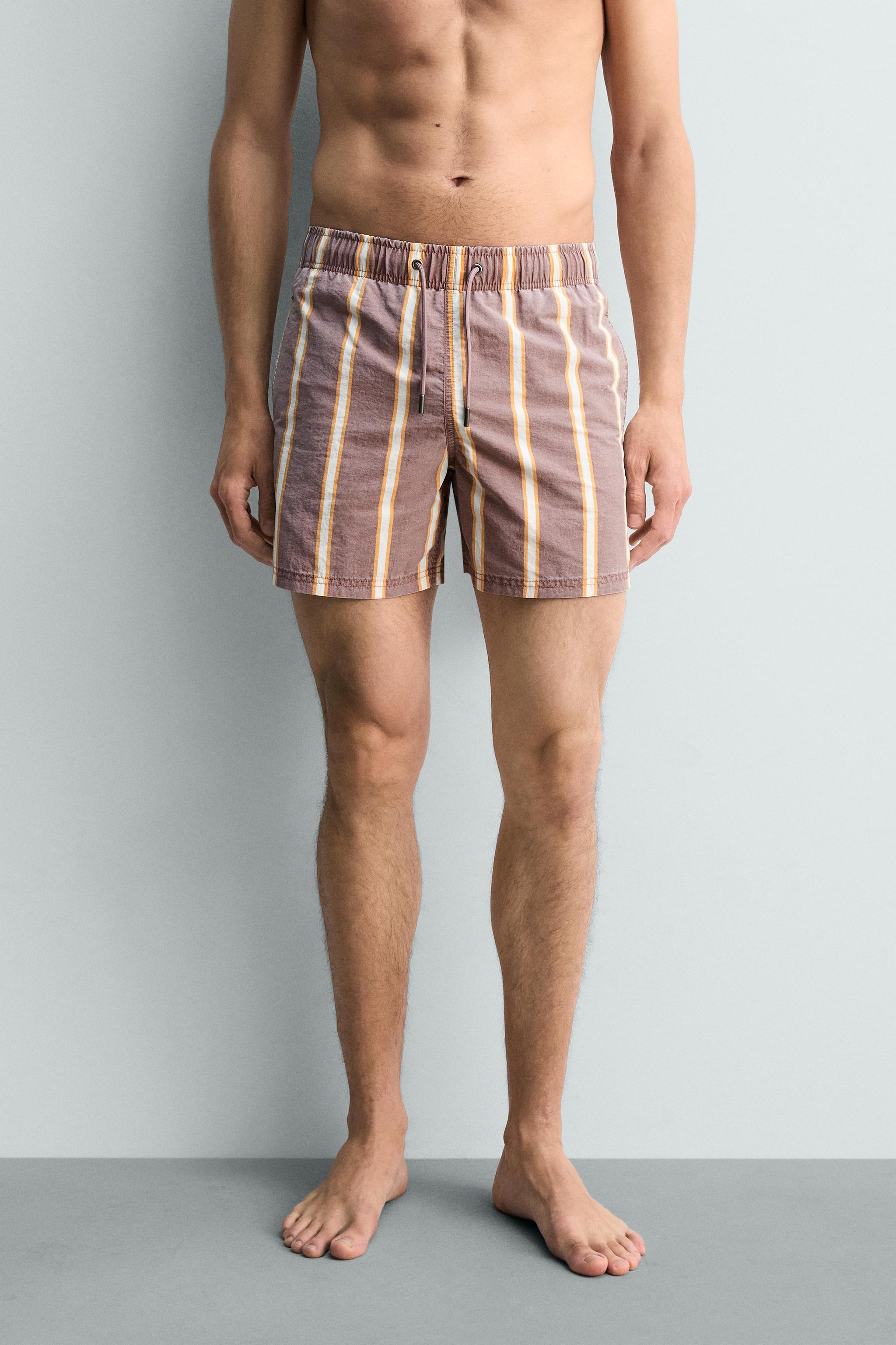 MAILLOT DE BAIN LONG À RAYURES