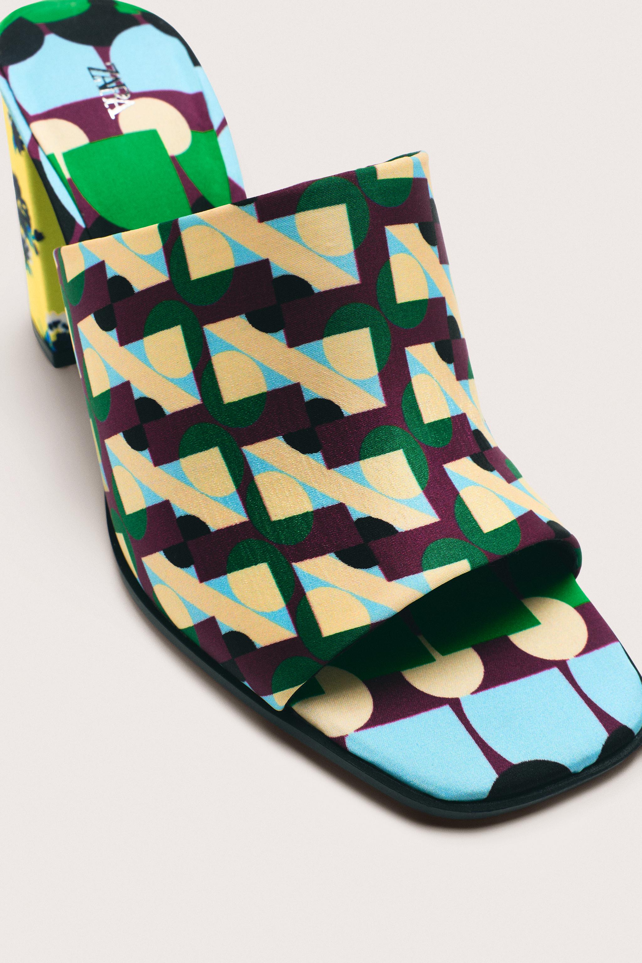 LIMITED EDITION PRINTED MULE HEELS