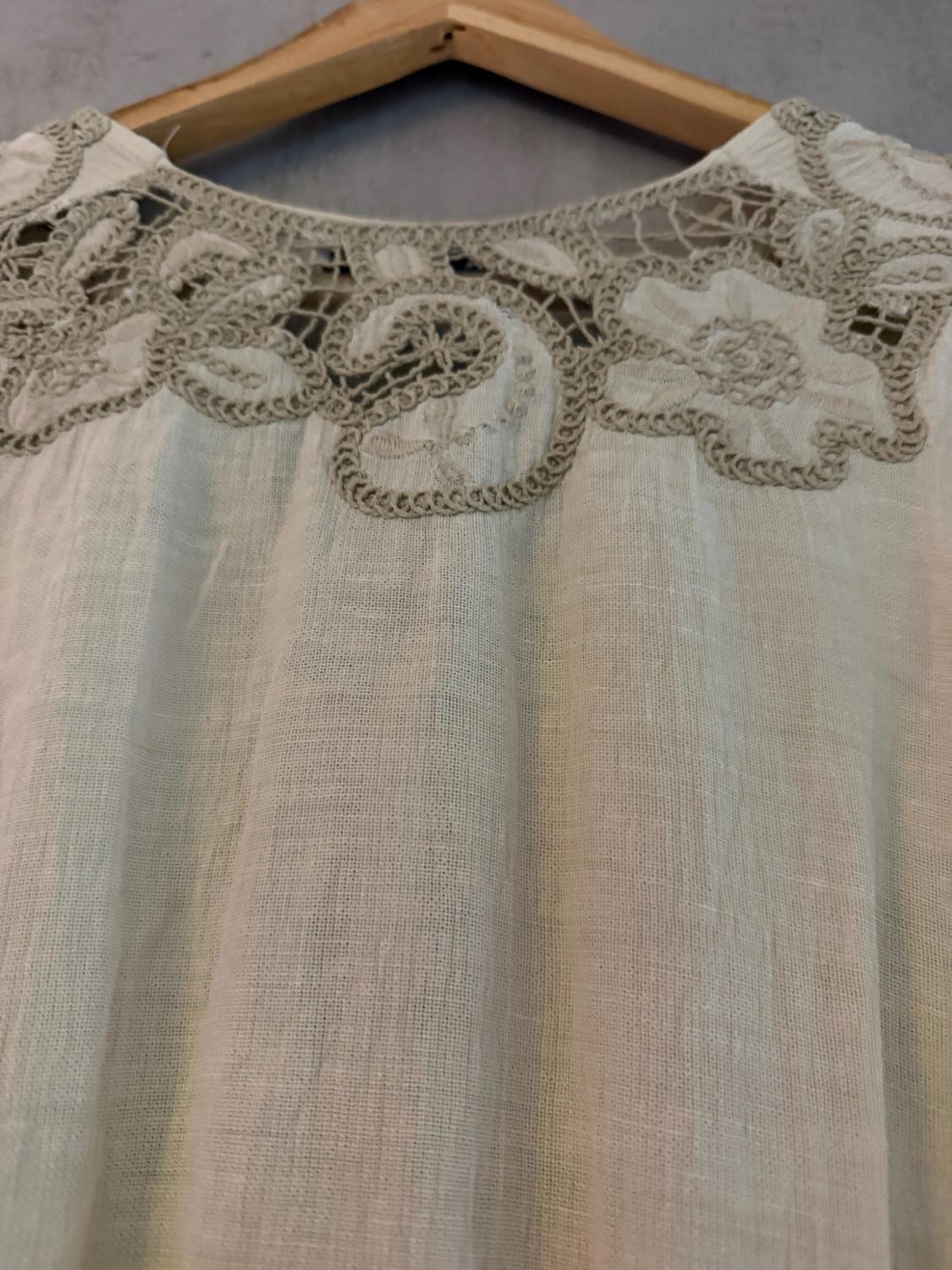 LINEN BLEND DRESS WITH EMBROIDERY - LIMITED EDITION - Image 7
