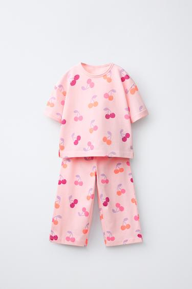 PRINTED T-SHIRT AND JOGGING TROUSERS SET - Light pink by Zara - Image 0