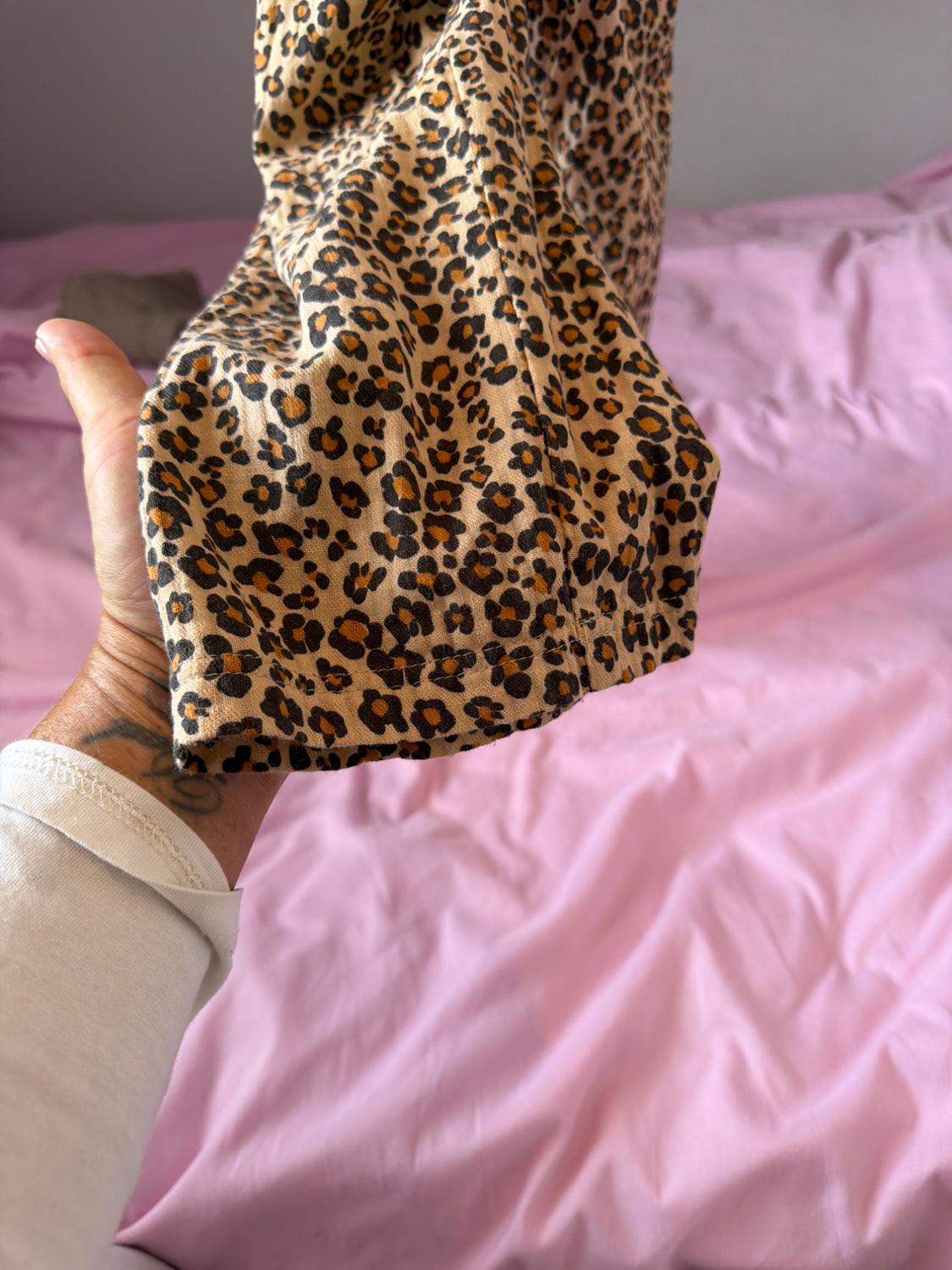 ANIMAL PRINT DUNGAREES WITH BOWS - Image 5