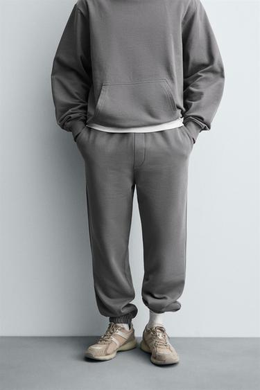PODSTAWOWE SPODNIE JOGGERY - Szaro-antracytowy Zara