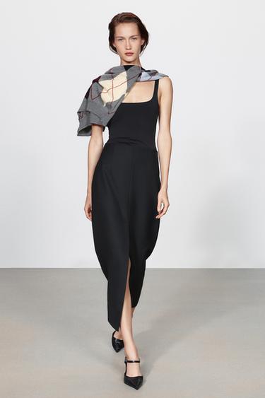 TOP À BRETELLES EN POLYAMIDE - Noir de Zara