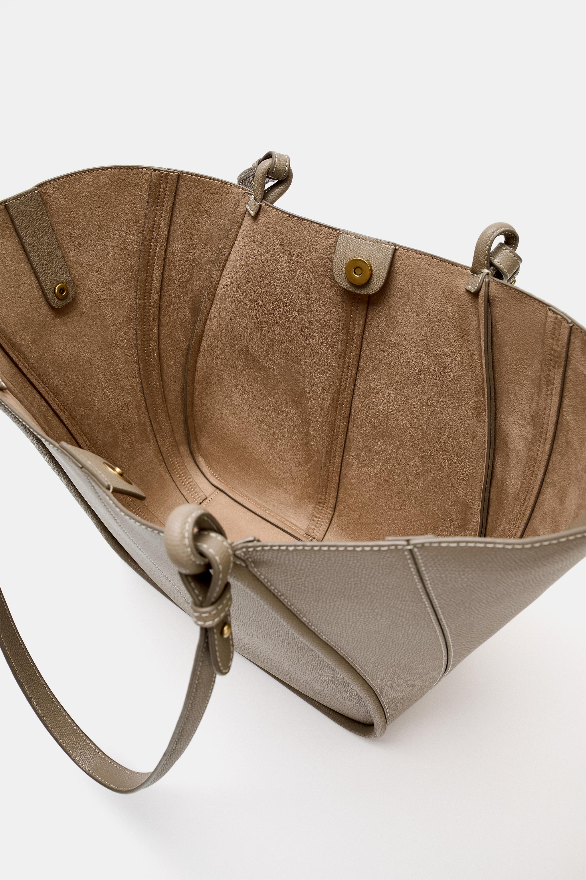 SHOPPER BAG WITH HANDLE DETAIL