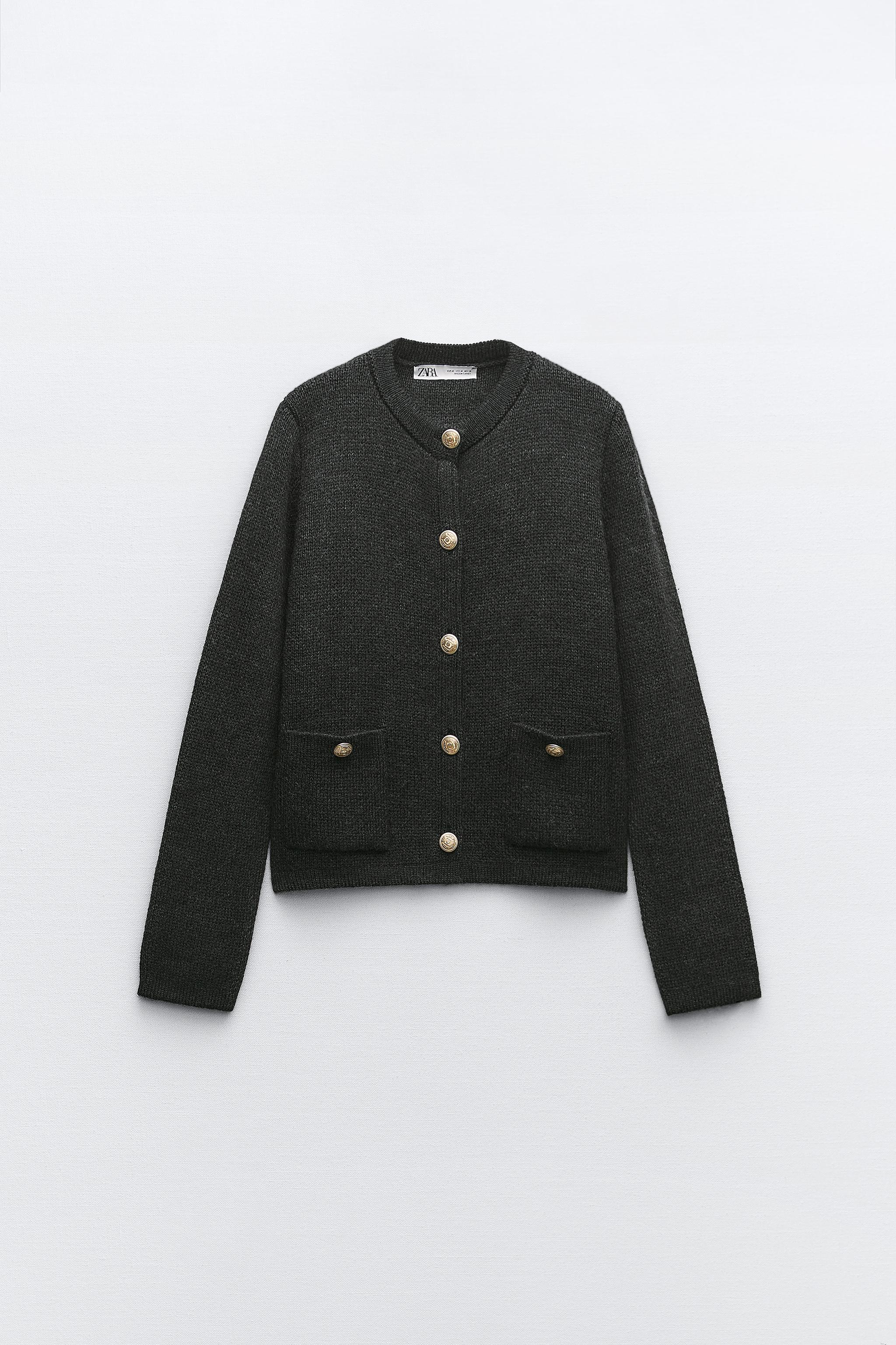 KNIT CARDIGAN WITH GOLDEN BUTTONS - Ecru | ZARA United States